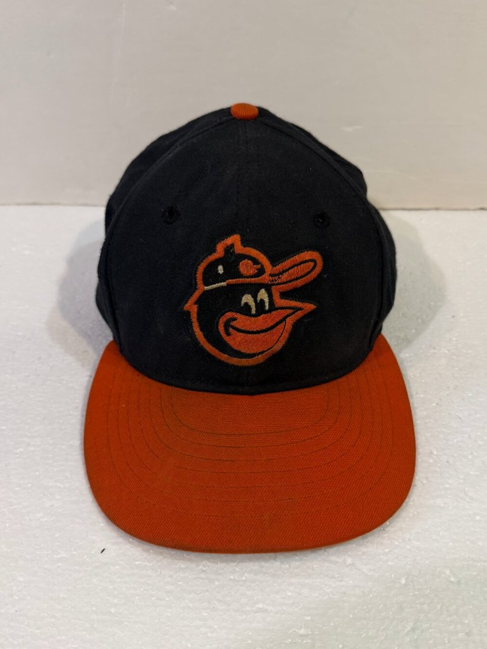 VINTAGE Baltimore Orioles Hat Cap Fitted Mens 7 3/8 Roman RARE Made in USA 80s